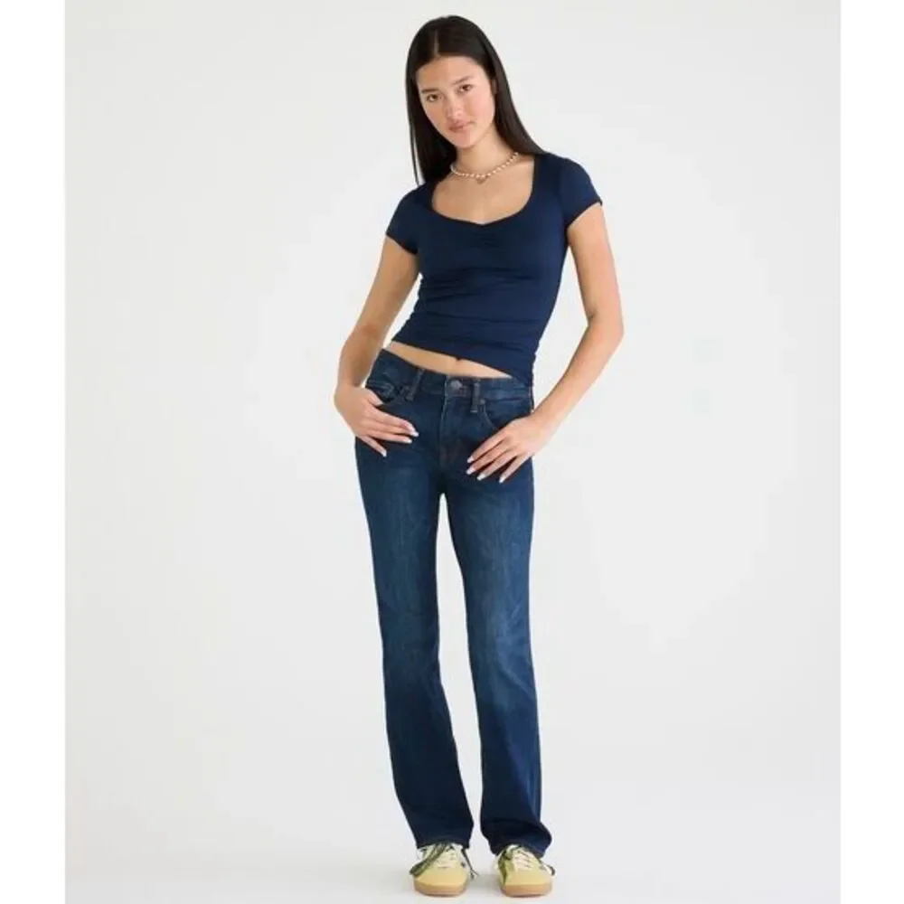 Aeropostale Mid-rise Flare Jeans Sz 8 Stretch Flap Pockets